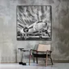 Plano preto moderno no céu Painting Poster Print Print Wall Art Picture for Living Room Home Decor sem moldura