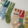 3pairs/veel peuter baby knie hoge verdieping sock kinderen gestreepte sokken kinderen jongens meisjes meisjes tube sokken bebes ontwerp 1-9 jaar 220611