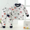 Winter Kinder Kleidung Sets Warme Fleece Pyjamas Für Jungen Und Mädchen Verdicken Kinder Nachtwäsche Samt Baby Thermische Unterwäsche 220426