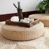 Cushion/Decorative Pillow Floor Eco-Friendly Round Straw Cushion Hand Woven Tatami Mat Yoga Tea Ceremony Meditation PadCushion/Decorative