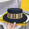 Luxe ontwerper Wool Hat Brand Classic Letters Hoogwaardige mode -emmer hoed Zwart Fedora -hoeden voor vrouwen platte wol gemonteerde petten ckhhl