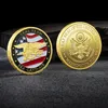 USA Navy USAF USMC Army Coast Guard Freedom Eagle Crafts Gold Plate Rare Challenge Coin Collection