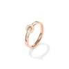 Luxury Brand Love Forever Engagement Ring Rose Gold White Shell Rings Jewelry for Women Gift