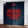 Perde Drapes 1set Film Stranger-Things Oturma Odası Su Geçirmez Pod Özelleştirilmiş PO Polyester Decorcurtain