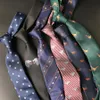 Linbaiway 7 cm Herrslips Jacquardvävd Cravatta-halsslipsar för man Brudgum Business Slipsskjorta Corbatas Custom Logo