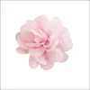 2quot Mini 12 tessuto chiffon tinta unita fiore rosa per accessorio per capelli bambino scarpa decorare 60 pezzi lotto consegna goccia 2021 accessor6310184