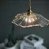 Pendant Lamps Vintage LED Lights Lotus Glass Hanging Home Decoration Lighting Living Room Bedroom Bedside Light Fixture IndoorPendant