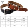 Personalization Dog Collars Plain Leather Solid Color Puppy Cat Pet Collar for Small Medium and Large Dogs 9 Color Wholesale B96