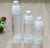 AS 15ml 30ml 50ml Empty Airless Bottle Lotion Cream Pump Plastic Container Vaccum Spray Cosmetic Bottles Dispenser For Travel