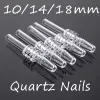 Quartz Nails Male Joint Smoking Accessories For Mini Nectar Collector Banger Nail Quartz Tips Dab Straw