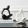 Figurines abstraites pour les accessoires de décoration de maison intérieure pour le salon Resin Charmes à plat décor de bureau de bureau humain