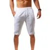 Sommarstil män s casual sportbomull och linne bekväma mode shorts jogging byxor m 2xl 220715