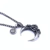 Niche Design Moon Rose hanger retro titanium stalen ketting mannen en vrouwen getijden persoonlijkheid hiphop trui keten sieraden