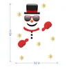 Wall Stickers Big Size Waterproof Creative Weird Snowman Christmas Door Party Decoration Floor Sticker Home Decor