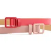 Bälten Fashion Square Buckle Needle Punch-Free Decorative Belt All-Match Solid Color Ladies Bara Body Pu BS1016 Beltts