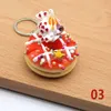 귀여운 달콤한 도넛 키 체인 시뮬레이션 빵 열쇠 고리 커플 백팩 자동차 펜던트 쥬얼리 액세서리 선물 열쇠 고리 도매