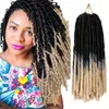 Tranças de cabelo sintético de 14 polegadas com mechas macias de crochê 30 fios/pacote Dreadlocks bomba Mechas de cabelo falso LS07