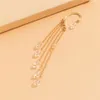 Chandelier danghi kpop lungo nappa tassel trasparente clip di cristallo orecchini senza cuffia da polmoni piercing cartilage gioielli di moda appeso pendientes nuovo