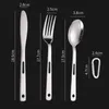 Stainless Steel Spoon Fork Knife Set Camping Tableware Ultralight Travel Tourist Outdoor Cookware Wholesale LX4921