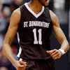 WSKTカスタムNCAAバスケットボールSt. Bonaventure Bona Bonnies Jersey Kyle Lofton Jaren Holmes Dominick Welch Osun osunniyi Jalen Adaway Vasquez 4xl