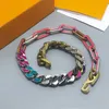 Nuevo color Hip Hop Collar de cadena de diamantes Collares para hombre Joyería de alta calidad con caja 87