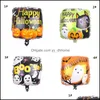 Party Decoration Square Halloween Aluminium Foil Balloon 18inch Pumpkin GH DH0NY