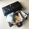 Borsa da donna classica di lusso Porta carte di credito in pelle multifunzionale in pelle di marca Porta carte di moda232H