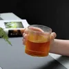 Copos de vinho japonês listrado vertical listrado de vidro resistente a água transparente xícara de água caseira celebridade bebendo suco glasswine
