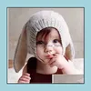 Hiver chaud bébé oreilles de lapin tricoté chapeau infantile lapin casquettes pour enfants 0-2T fille garçon bonnet chapeaux pographie accessoires livraison directe 2021 accès