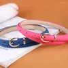 Ceintures ceinture pour femmes robe jean Simple mode cuir mince maigre métal or boucle ceinture accessoiresceintures