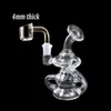 Recycleur en gros Fumée Pipes d'eau des nargues Small Glass Bong Recycler Recycleur Riches DAB DABE Bongs avec 4 mm Nail Banger Dhl gratuit