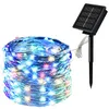 LED Outdoor Solar String Lights 10m solar lamp for Fairy Holiday Christmas Party Garland Lighting IR Dimmable
