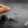 Flat Top Quartz Banger Nail Glass Bong Accessori per fumatori 4mm Fondo spesso 25mm OD 2mm Parete Femmina Maschio 10mm 14mm 18mm Giunto per bobina Dab Oil Rigs Bong