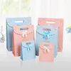 Gift Wrap 20Pcs/Set Blue And Pink Flower Print Small Paper Bag Cake Bread Package Christmas Bags Festival Party SuppliesGift