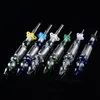 Mini Hookahs Nector Collector Kits 10mm 14mm Joint With Titanium Tip Dab Oil Rigs Straw Glass Dish NC Collectors Small