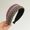 Neue Mode Frauen Stirnband Regenbogen Seil geflochten
