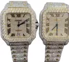 2022 Stijlvolle aangepaste hiphop luxe Dignls Steel Iced Out Diamonds VVS Watch5632470