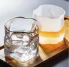 Irregular Glass Cup Twisted Transparent Wine Glasses Whiskey Water Juice Beer Cocktail Cup Bar Drinking Supplies mug