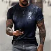 T-shirt da uomo estiva per il tempo libero a maniche corte Moto vendita Street Stampa 3D Modello Girocollo Camicia di grandi dimensioni 220611