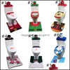 Sedile del water Ers Accessori per il bagno Vasca da bagno Casa Giardino Natale Babbo Natale Scatola di carta Tappeto Set Decorazione Set di decorazioni Drop Delivery 2021 Zcjc7