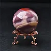 Metal Sphere Holder Stand Base Natural Crystal Ball Hand Made Display Reiki Meditation Home Decor Garden Gift Muti-Colored Gold Silver Pink