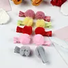 Accessoires cheveux enfant femmes filles mignon coloré nœud en forme d'épingles doux Clips Barrettes enfant carte émission mode