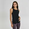 LU59 Ocleveless Yoga Vest Tshirt ألوان صلبة نساء يوجا دبابة قمم الأزياء في الهواء الطلق دبابات الرياضة الرياضة الجريئة الرياضية القماش 3312393