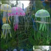 Decoraciones Acuarios Peces Suministros para mascotas Hogar Jardín Belleza Fluorescente Efecto brillante Medusas Acuario Ornamento Piscina Decoración Drop Del