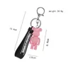 Porte-clés ours violent monochrome, mignon, créatif, dessin animé, amoureux, pendentif, sac de poupée