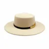 Berets Simple Porkpie Hat Men Women Wool Fedora Wide Brim Leaf Belt Summer Autumn Panama Trilby Cap FashionBerets Wend22