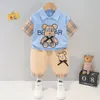 Roupas meninos definidos verão meninas roupas de menina infantil shorts de camisetas 2pcs/sets para crianças figurinos infantis de traje infantil