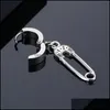 Body Arts Dangle Clip Hoop Kolczyki 316L ze stali nierdzewnej Punk Hip Hop Rock Ear Hoops Rucha biżuteria dla mężczyzn i wom topscissors