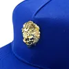 Mężczyźni Kobiety Nit Lion Głowa Czaszka Słońce Baseball Cap Summer Sport Sunshreen Hip Hop Punk Regulowane bawełniane płaskie czapki p53 220527254w