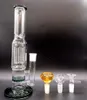 Narghilè Bong in vetro da 10 pollici tipo dritto / piegato con braccio ad albero Perc e filtri a nido d'ape Tubi di fumo
